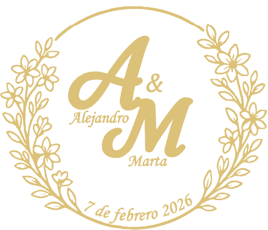 Logotipo de Marta y Alejandro